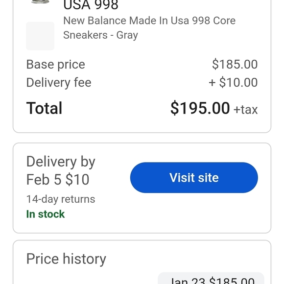 2 Pairsfor 160!!!!!New Balance Gray Athletic Shoes 998 2. 160 For 2pairlockin!!! main image 8